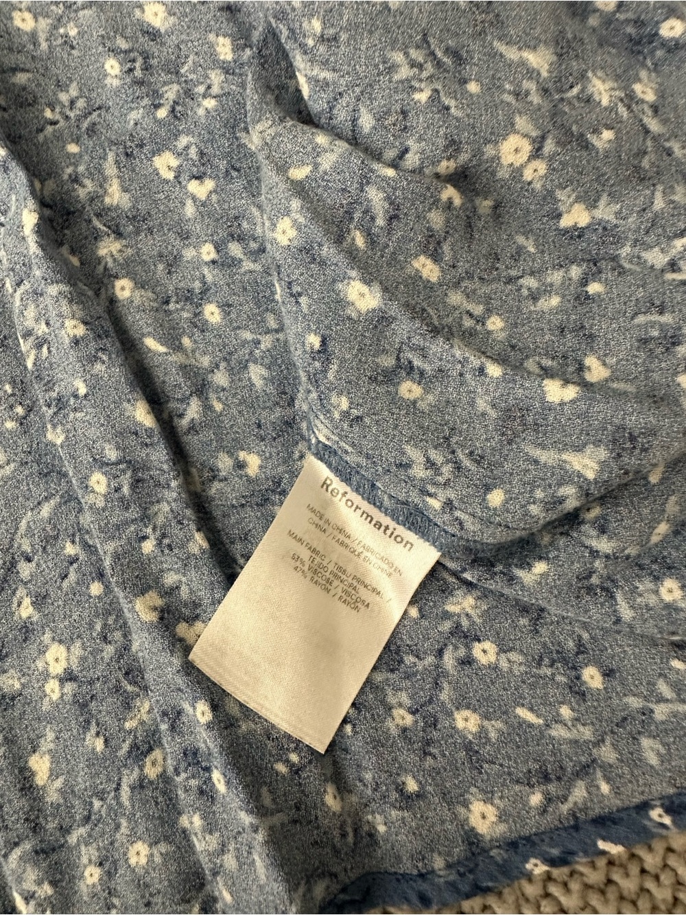 Reformation Baxley Dress in Blue Eve Size 10 - Picture 11 of 15